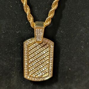 Gold and Silver Pendant Necklace